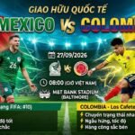 Banner nhận định trận đấu Mexico vs Colombia giao hữu quốc tế ngày 27/09/2026 tại M&T Bank Stadium trên Gavang TV